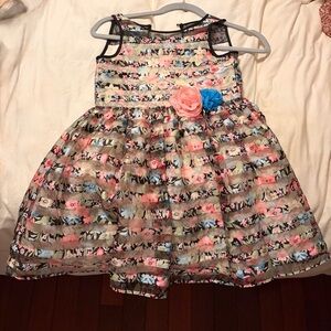 Pippa & Julie Multicolor Floral Kids Dress